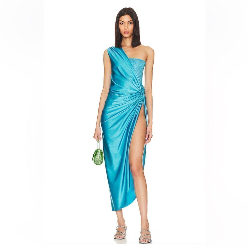NWT Baobab Nikka Dress in Oliver & Juno midi beach spandex cut out Revolve M